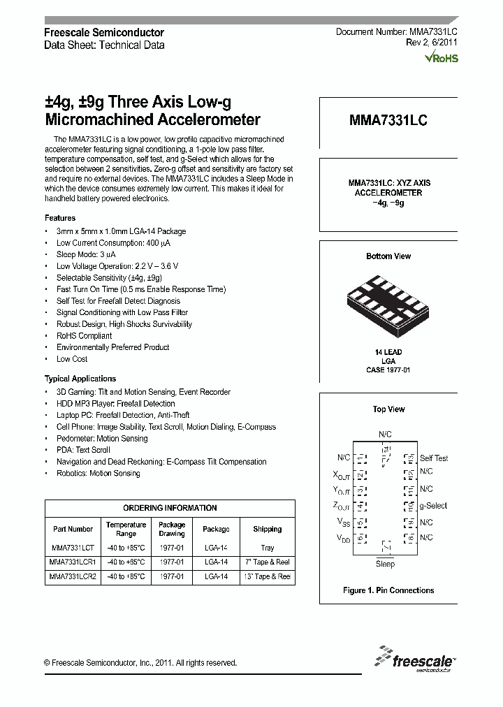 MMA7331LCR2_549342.PDF Datasheet