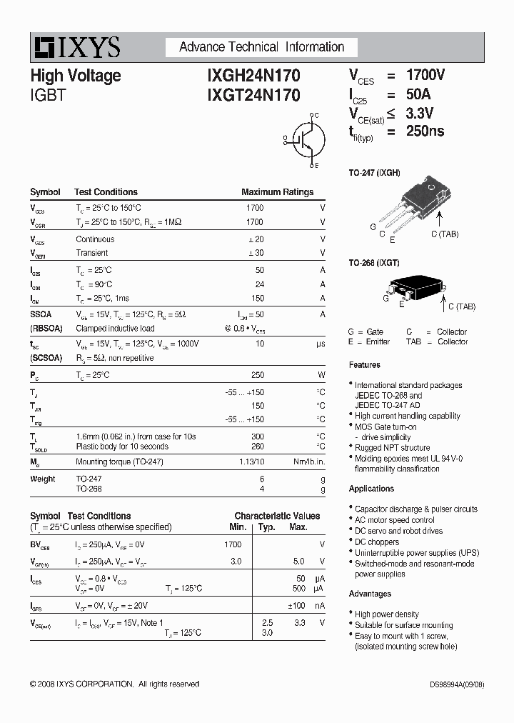 IXGH24N17008_447209.PDF Datasheet