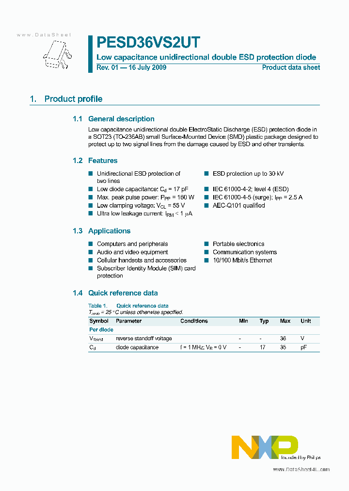 PESD36VS2UT_233649.PDF Datasheet