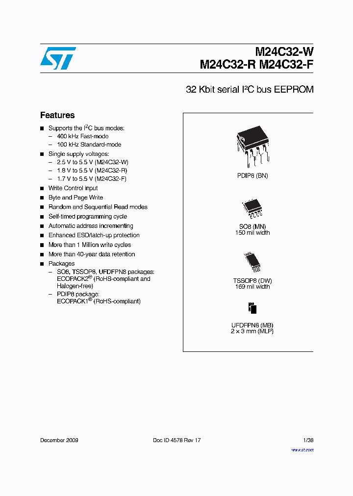 M24C32-FDW5TP_339395.PDF Datasheet