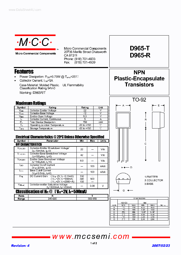 D965-R_238655.PDF Datasheet