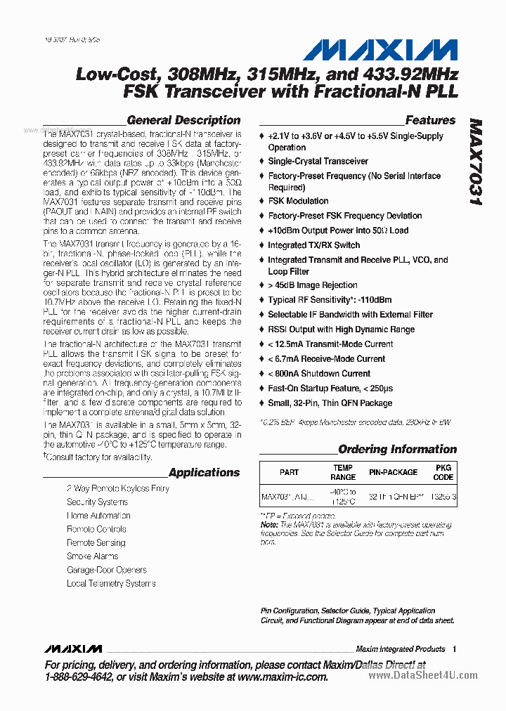 MAX7031_250822.PDF Datasheet