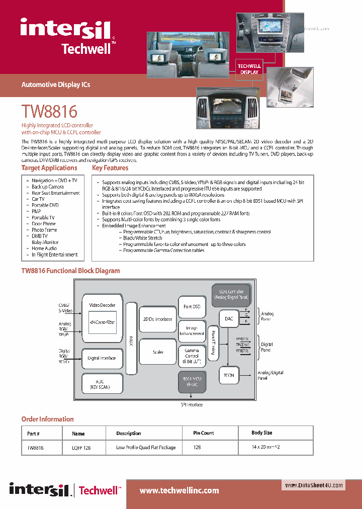 TW8816_251037.PDF Datasheet Download --- IC-ON-LINE