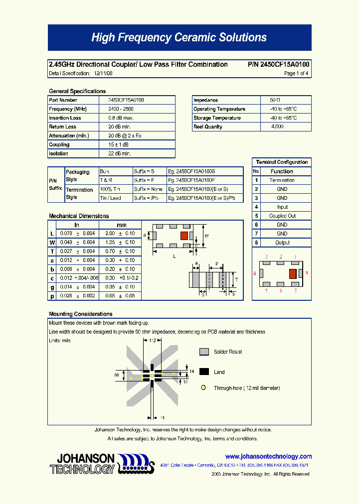 2450CF15A0100EPB_613916.PDF Datasheet