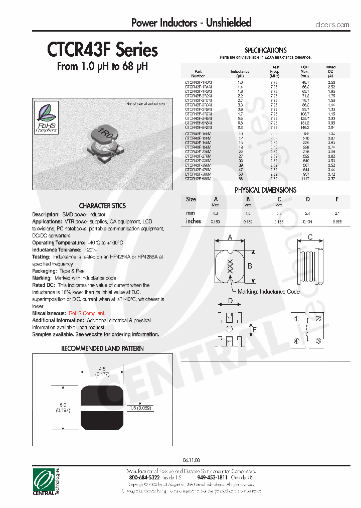 CTCR43F-220M_622570.PDF Datasheet