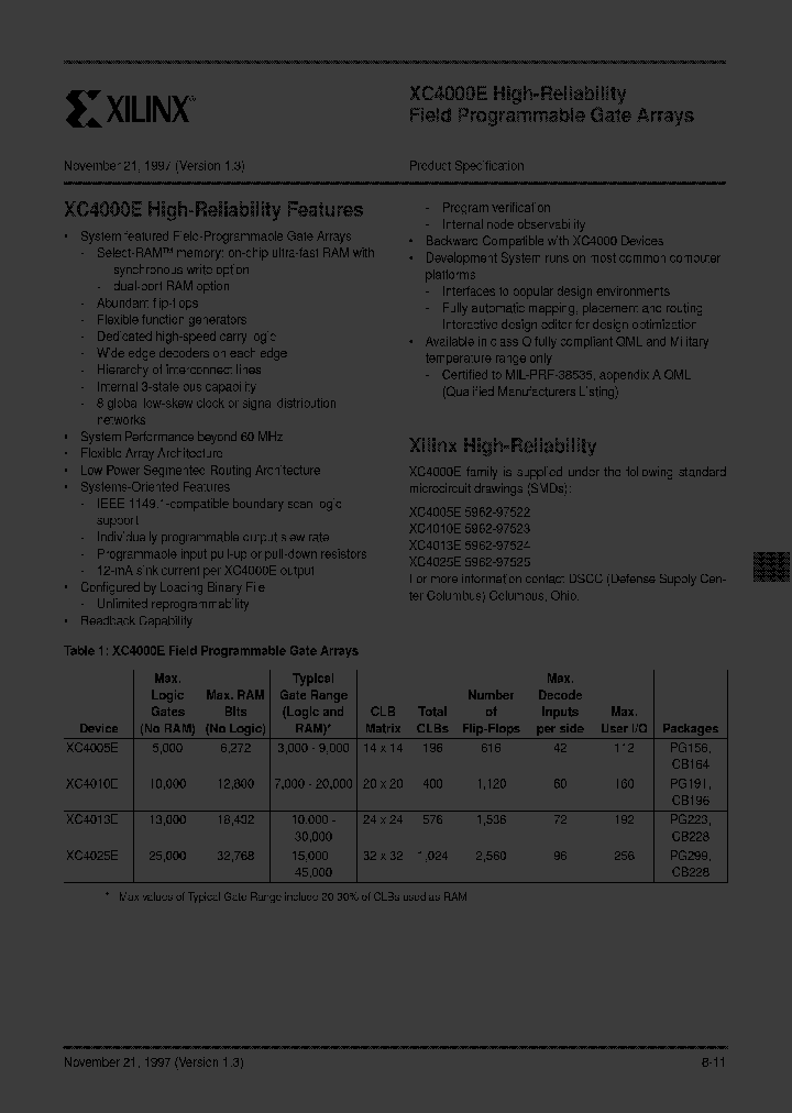 XC4013E-2HQ208I_355047.PDF Datasheet Download --- IC-ON-LINE