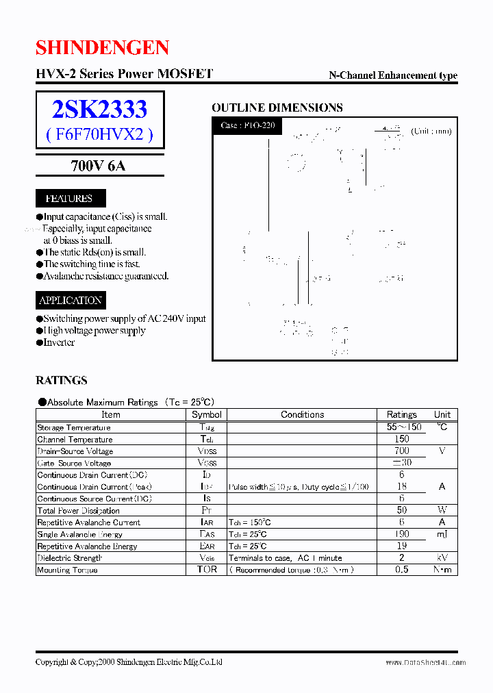 K2333_256083.PDF Datasheet Download