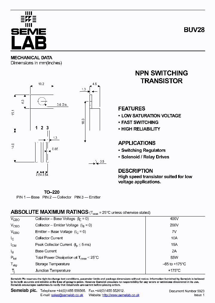 BUV28_634067.PDF Datasheet