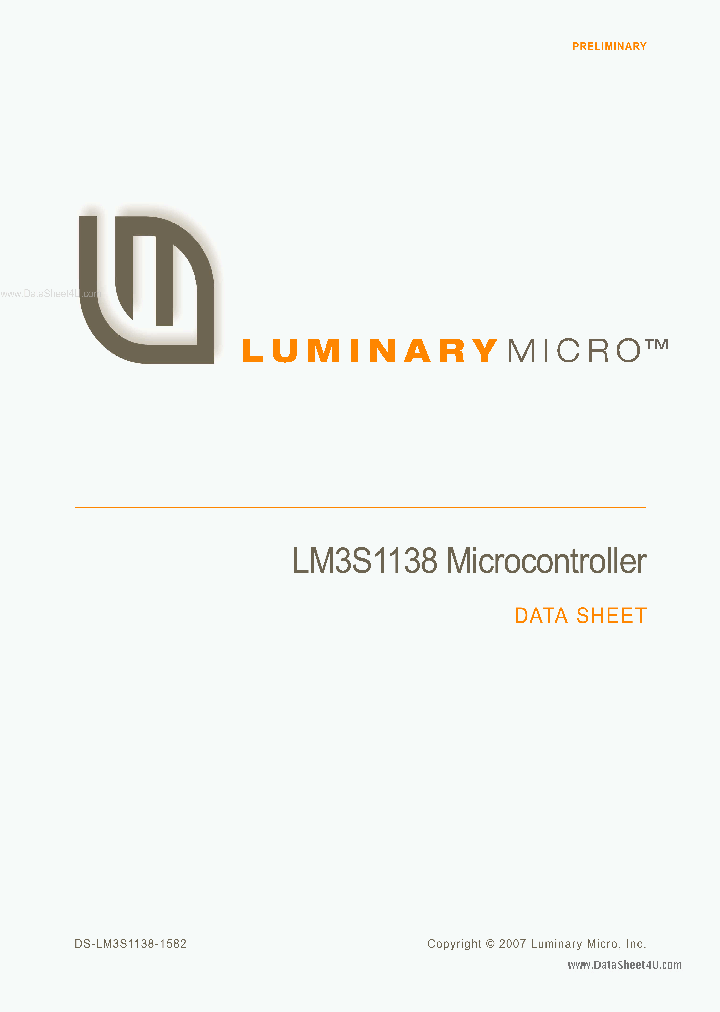 LM3S1138_264488.PDF Datasheet