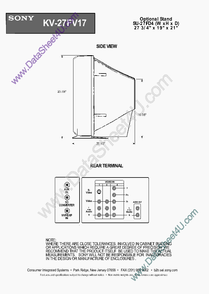 KV-27FV17_261019.PDF Datasheet
