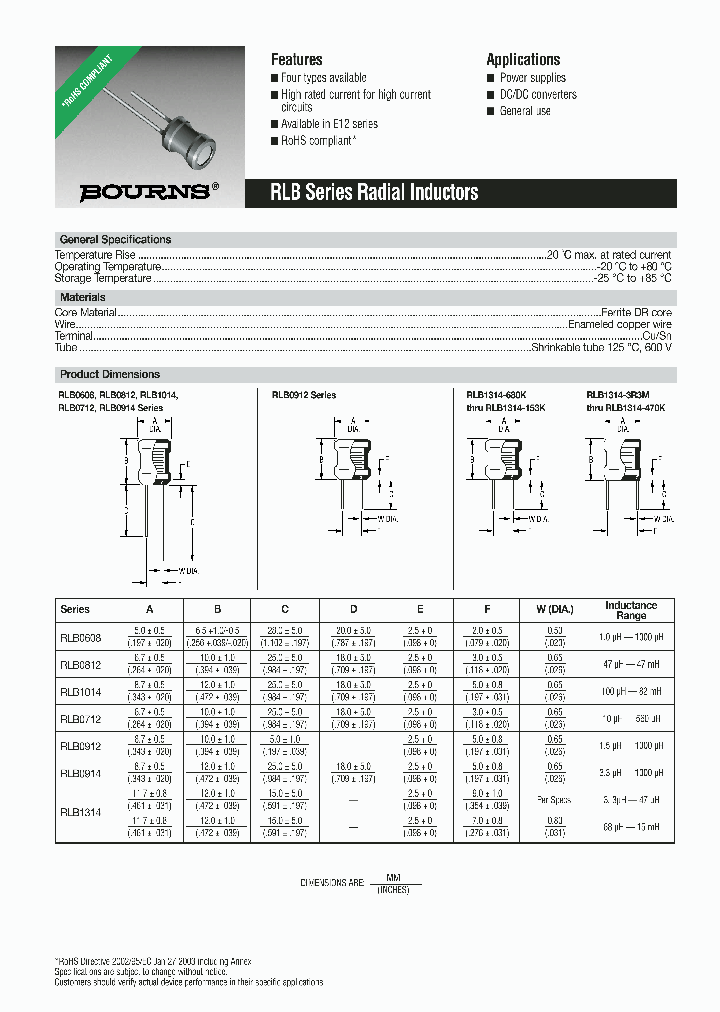 RLB_363559.PDF Datasheet Download --- IC-ON-LINE