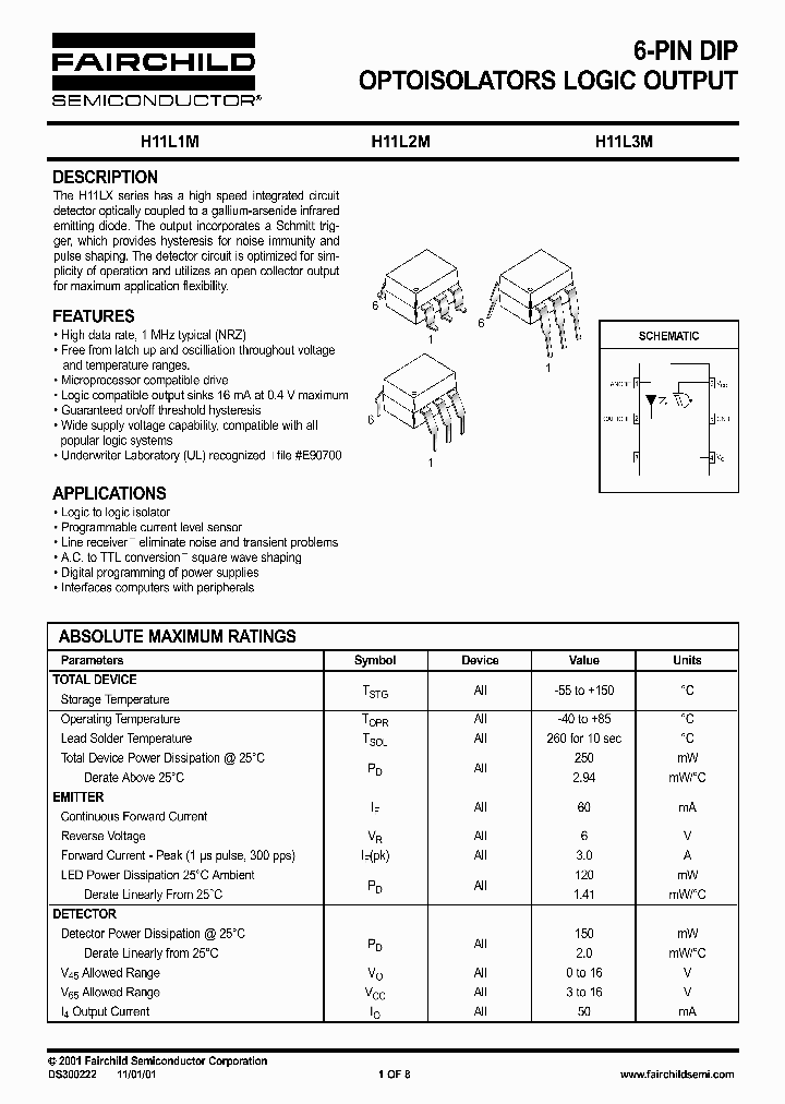 H11L1M_295226.PDF Datasheet Download