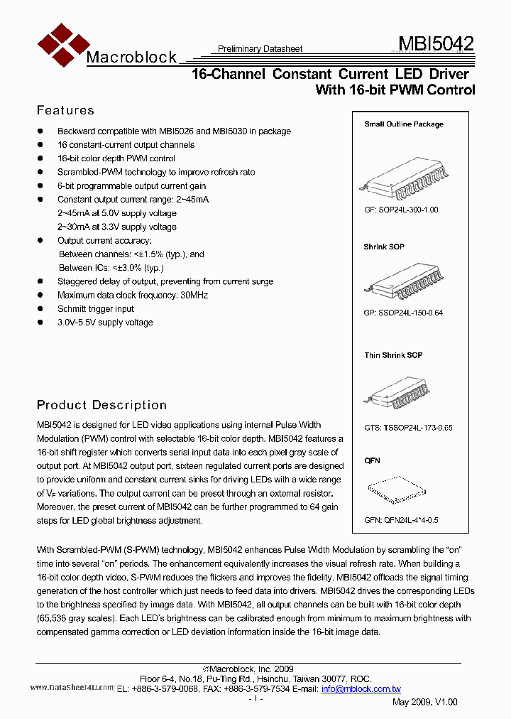 MBI5042_287049.PDF Datasheet