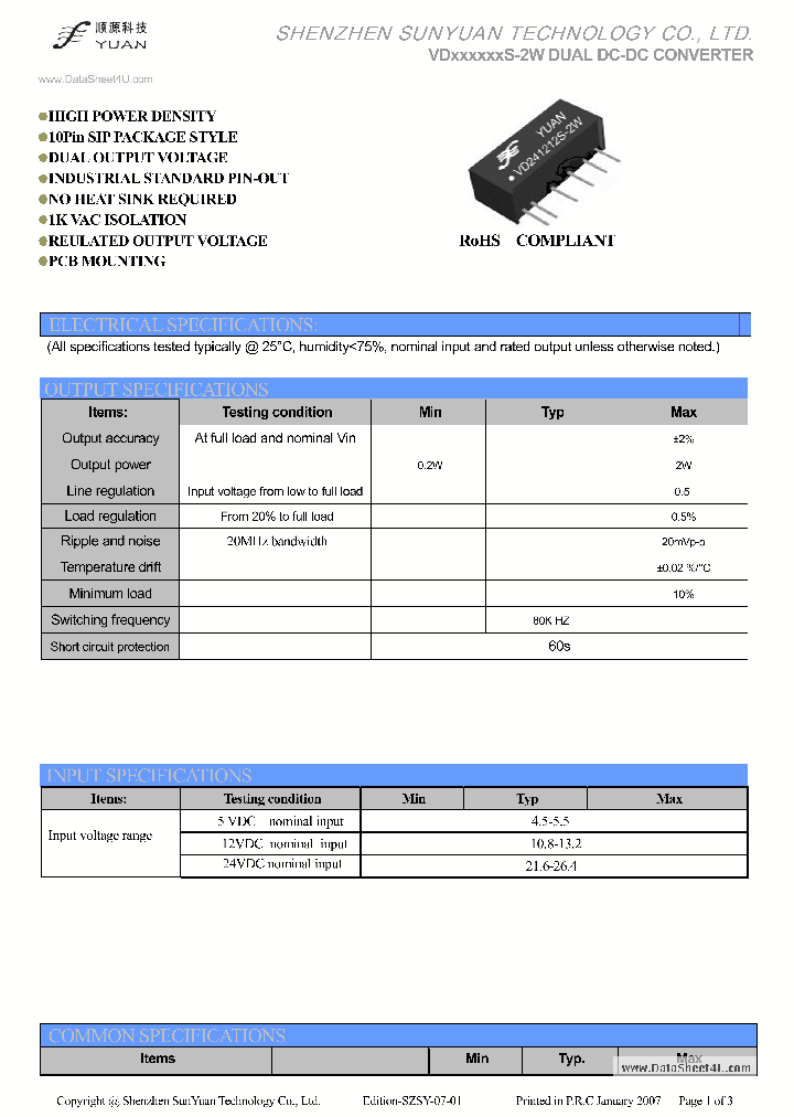 VD05XXXS-2W_289411.PDF Datasheet