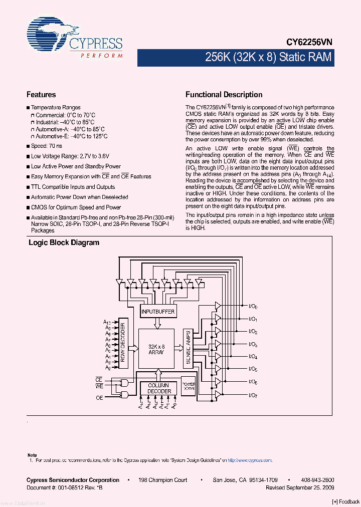 CY62256VN_298748.PDF Datasheet