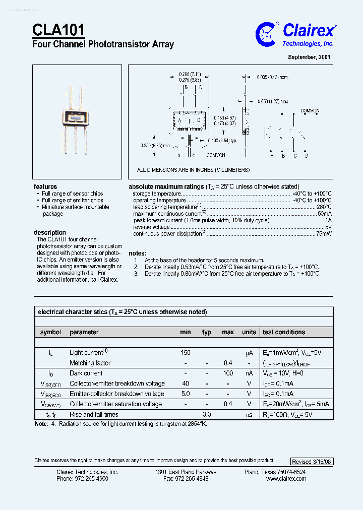 CLA101_305451.PDF Datasheet