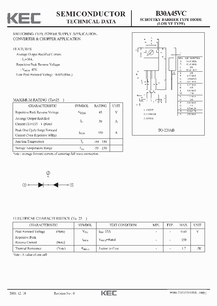 B30A45VC_317315.PDF Datasheet