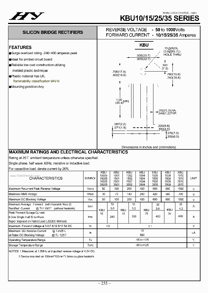 KBU10_319097.PDF Datasheet