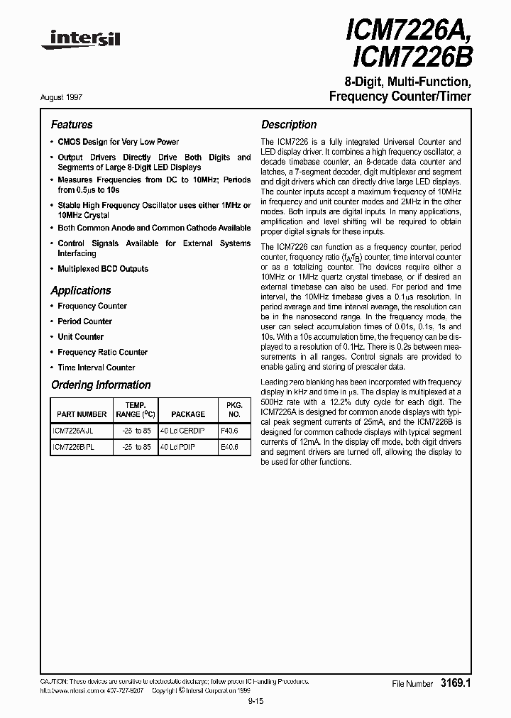 ICM7226_319945.PDF Datasheet