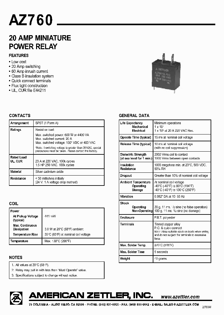 AZ760-1A-48D_748561.PDF Datasheet