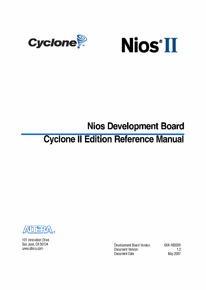 NIOSDEVELOPMENTBOARD_374088.PDF Datasheet