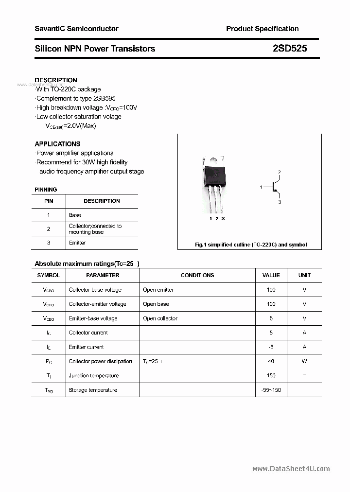 2SD525_391192.PDF Datasheet