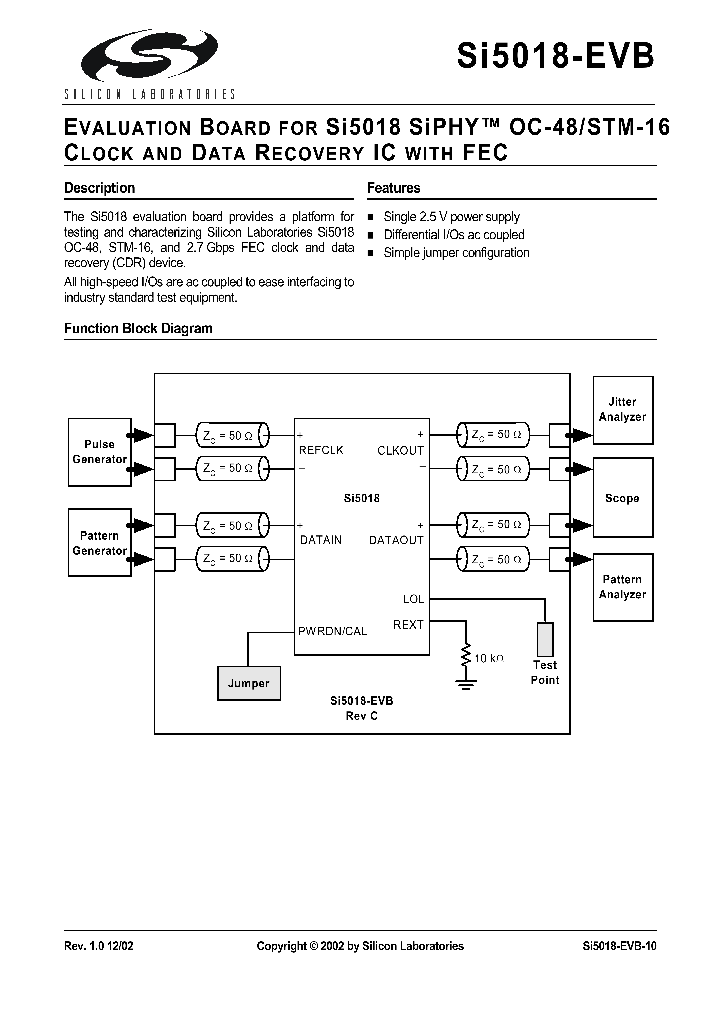SI5018-EVB_412672.PDF Datasheet