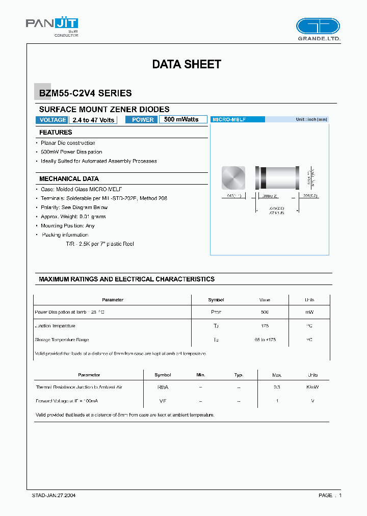 BZM55C30_789561.PDF Datasheet Download