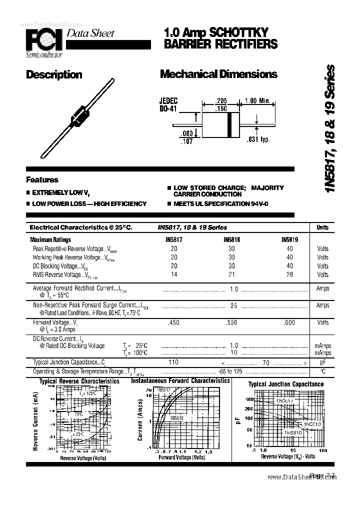 IN5819_421296.PDF Datasheet Download --- IC-ON-LINE