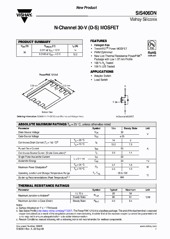 SIS406DN-T1-GE3_467843.PDF Datasheet