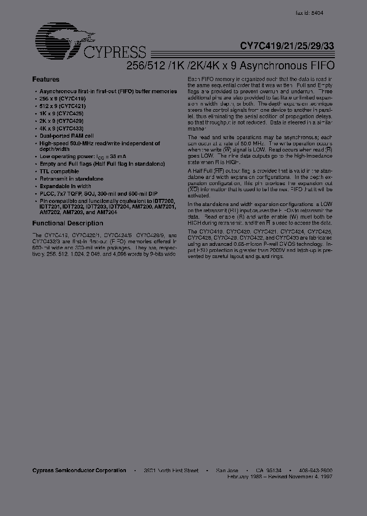 CY7C425-25JC_479174.PDF Datasheet