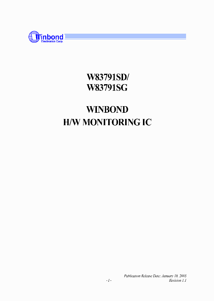 W83791SG_820303.PDF Datasheet
