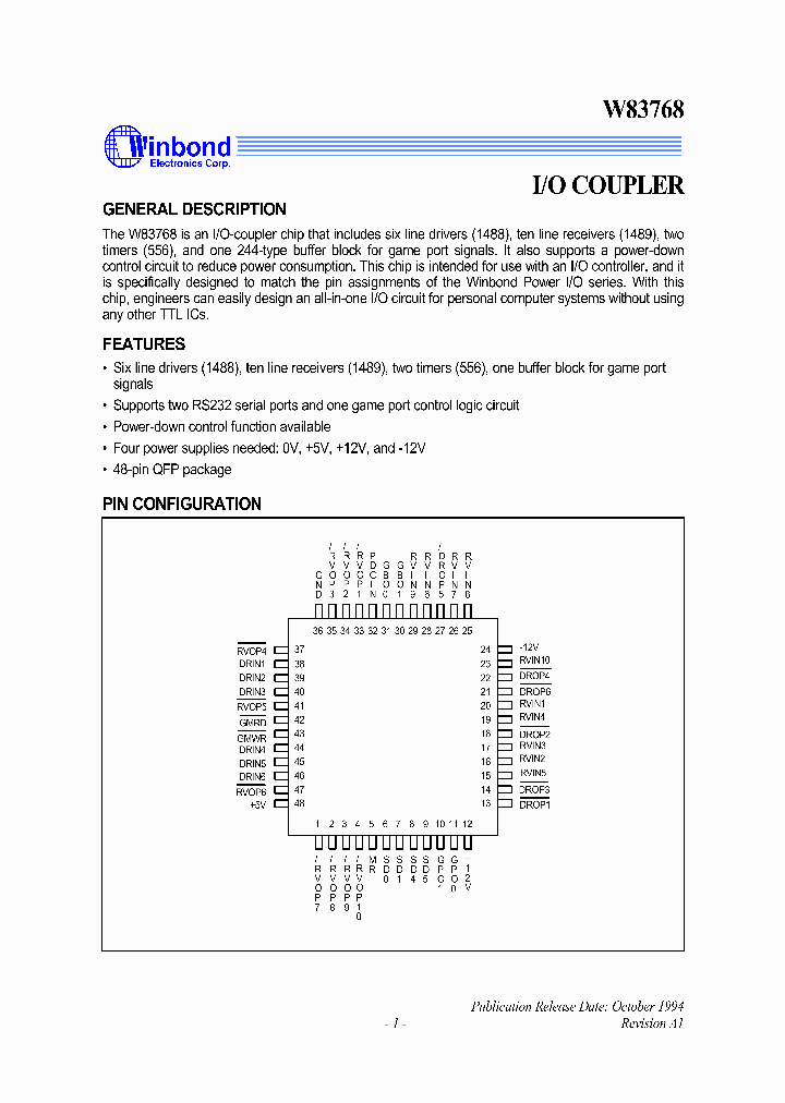 W83768_820291.PDF Datasheet