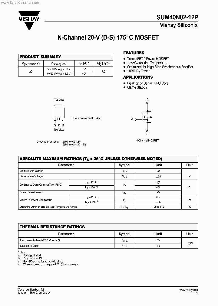 SUM40N02-12P_439912.PDF Datasheet