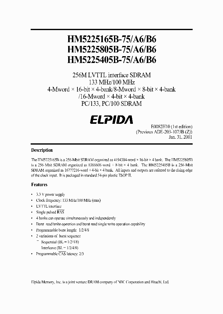 HM5225165B_494688.PDF Datasheet