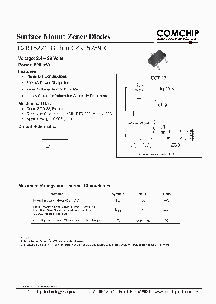 CZRT5234-G_492123.PDF Datasheet