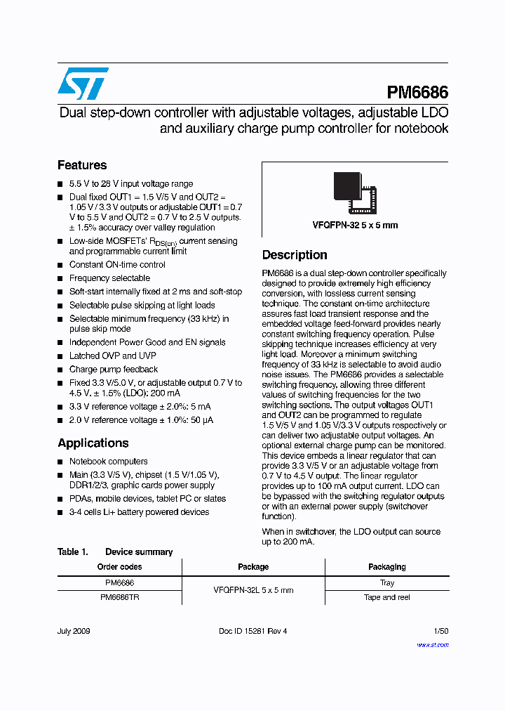 PM6686TR_492475.PDF Datasheet Download --- IC-ON-LINE
