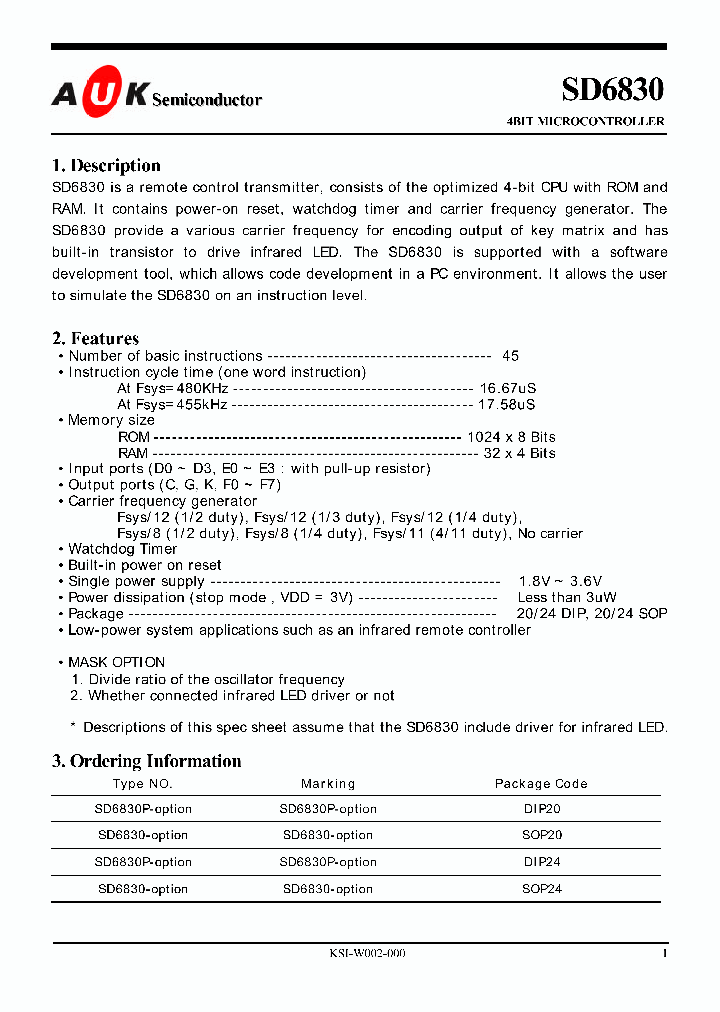 SD6830_492715.PDF Datasheet Download --- IC-ON-LINE