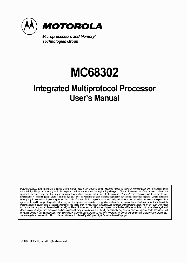 MC68302_492722.PDF Datasheet
