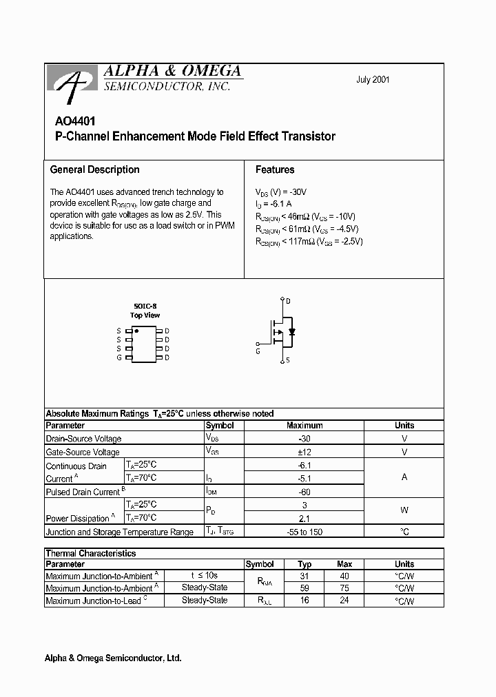 AO4401_459769.PDF Datasheet