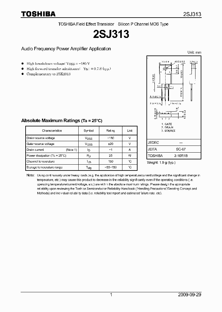 2SJ31309_884968.PDF Datasheet Download