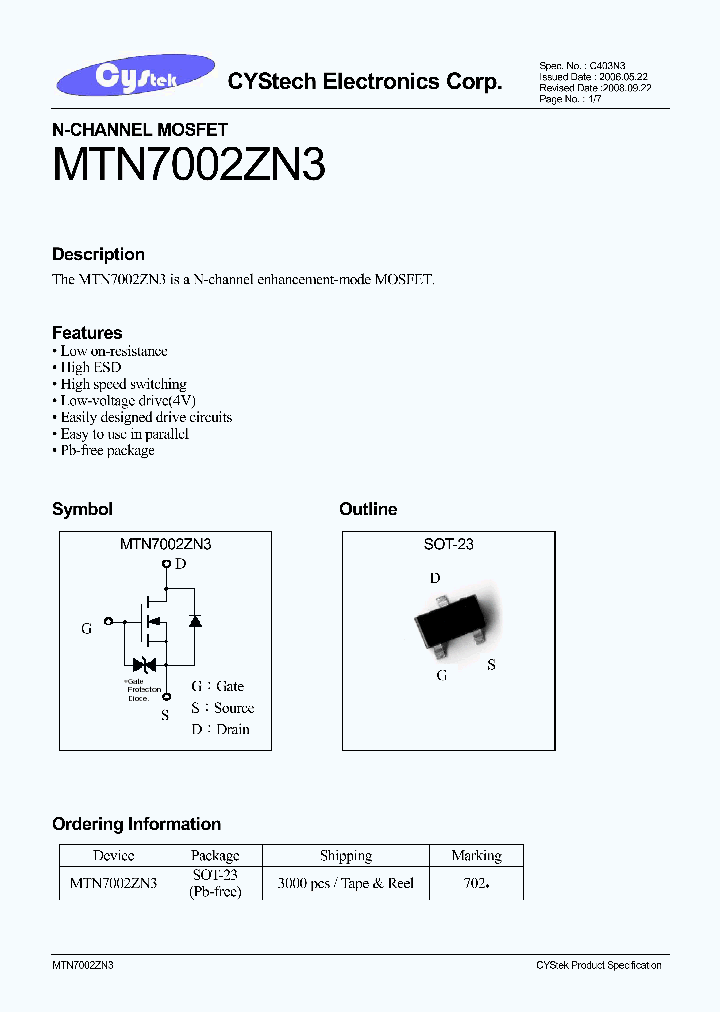 MTN7002ZN3_895087.PDF Datasheet