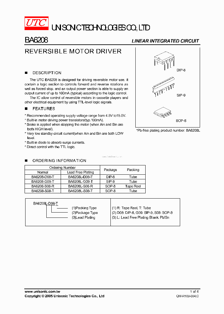BA6208_471570.PDF Datasheet Download --- IC-ON-LINE