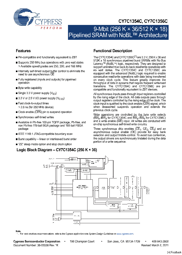 CY7C1354C-200AXC_910108.PDF Datasheet