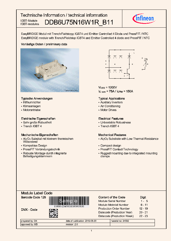 DDB6U75N16W1RB11_918501.PDF Datasheet