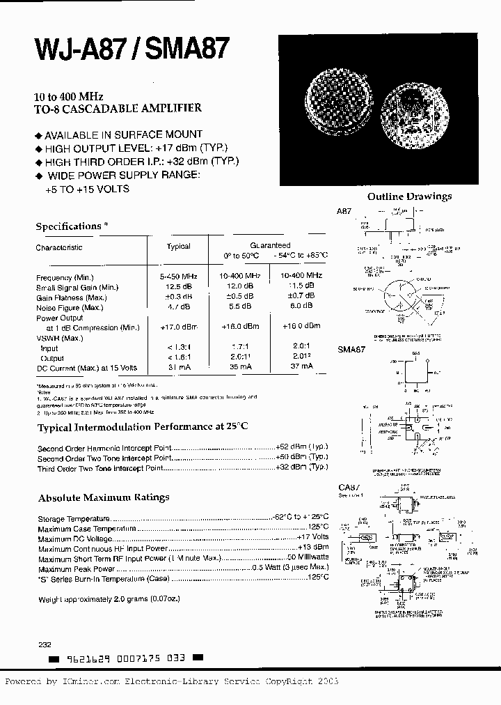 WJ-A87_554319.PDF Datasheet