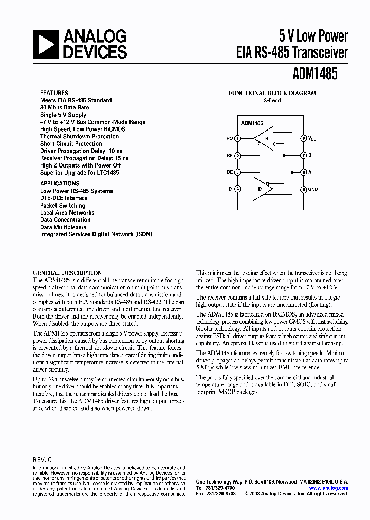 ADM1485_685219.PDF Datasheet