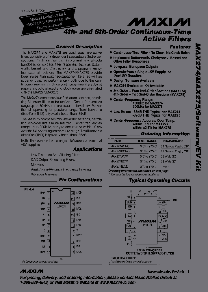 MAX275AEWP_594884.PDF Datasheet
