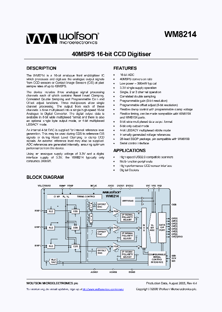 WM8214SCDSRV_596683.PDF Datasheet