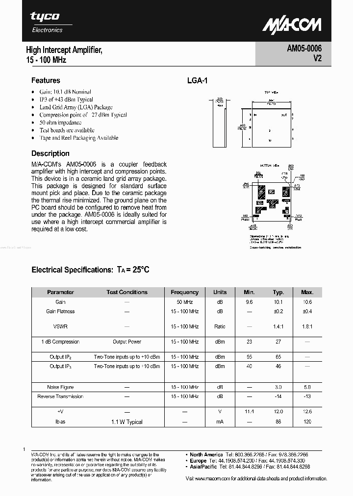 AM05-0006_556784.PDF Datasheet Download --- IC-ON-LINE